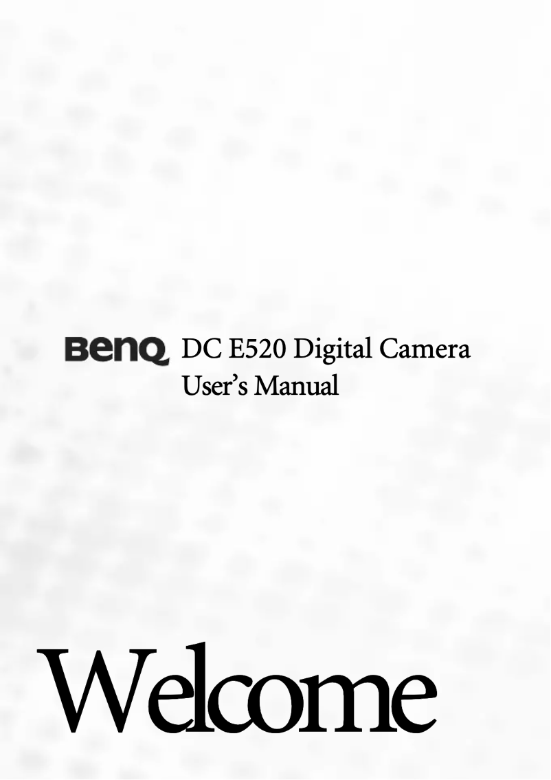 Page n°1 - Manuel utilisateur BenQ DC E520