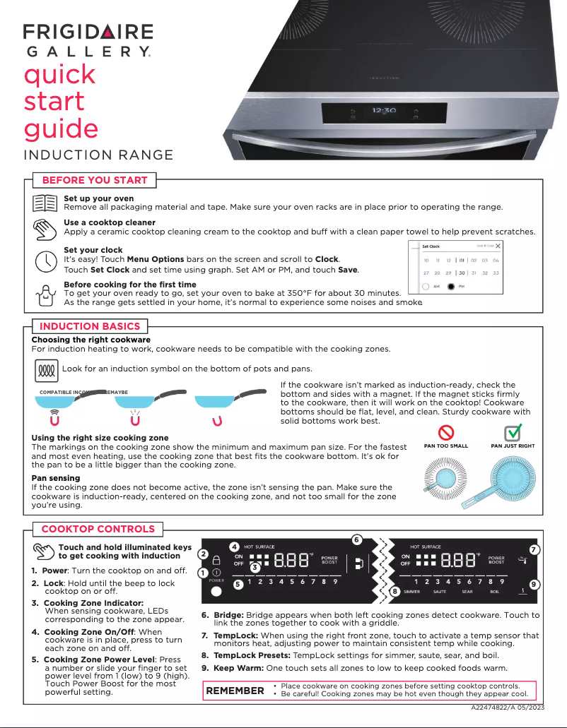 Image de la première page du manuel de l'appareil GCFI3060BF