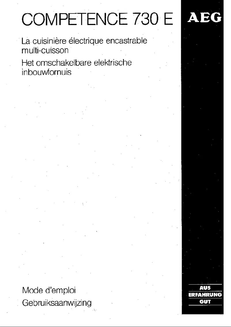 Image de la première page du manuel de l'appareil Competence 730 E