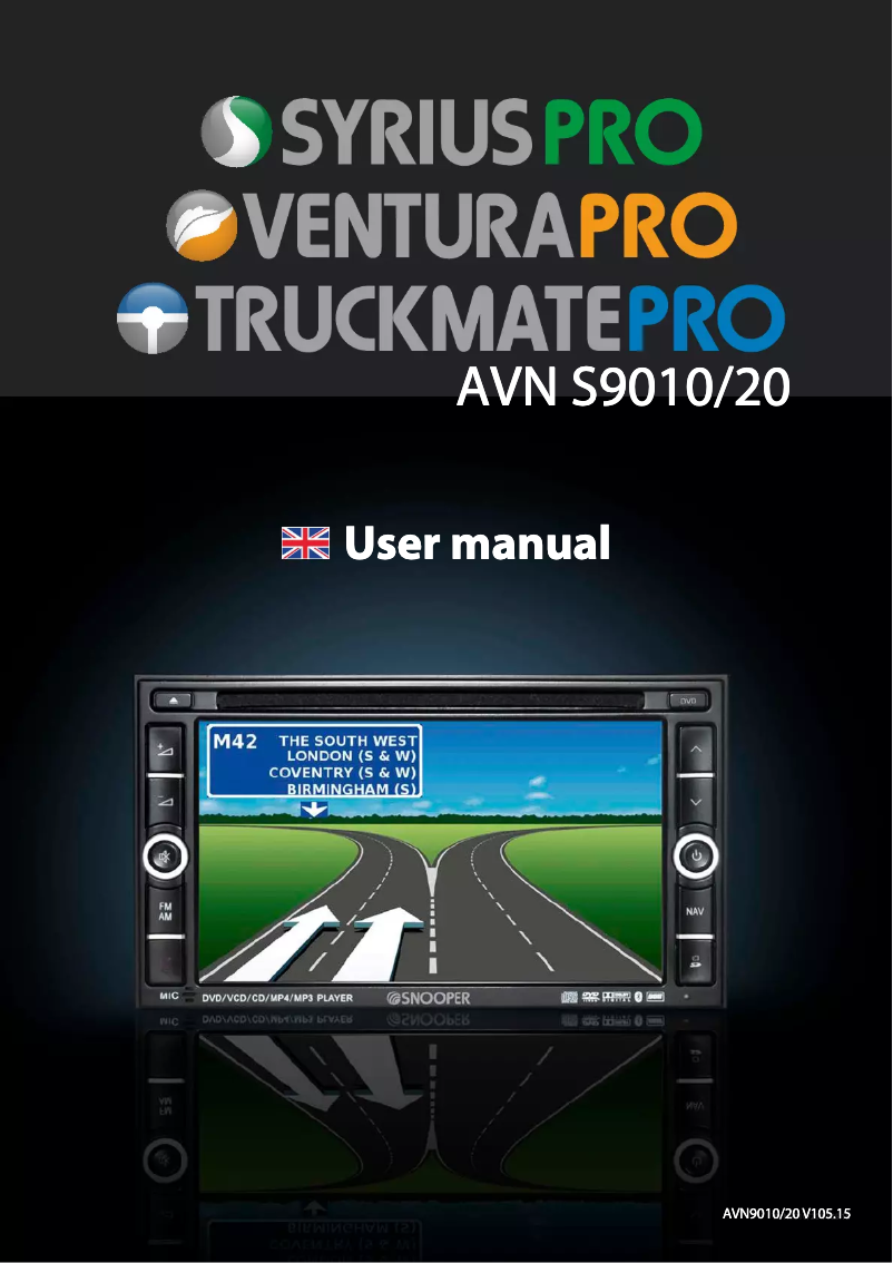 Page 1 of the manual User Manual Snooper Ventura Pro AVN S9010