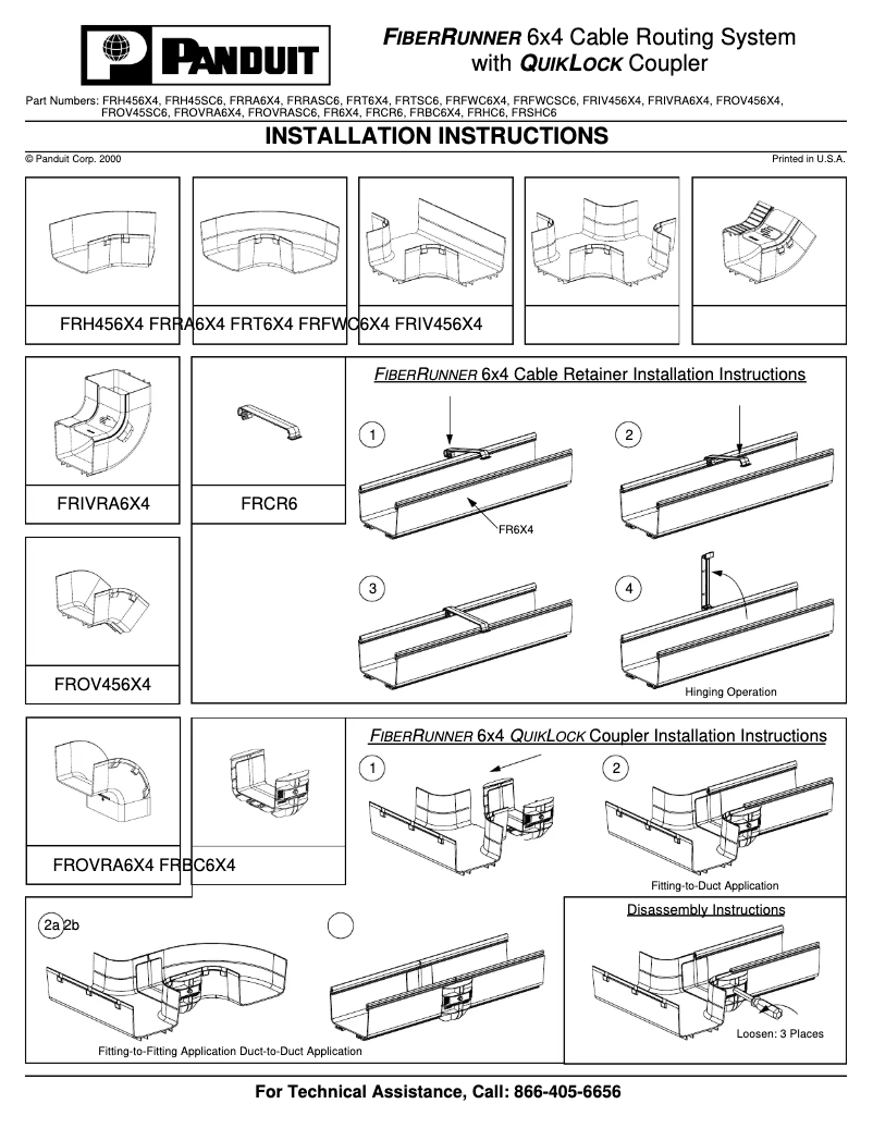 Page 1 de la notice Manuel utilisateur Panduit FRHC6YL6