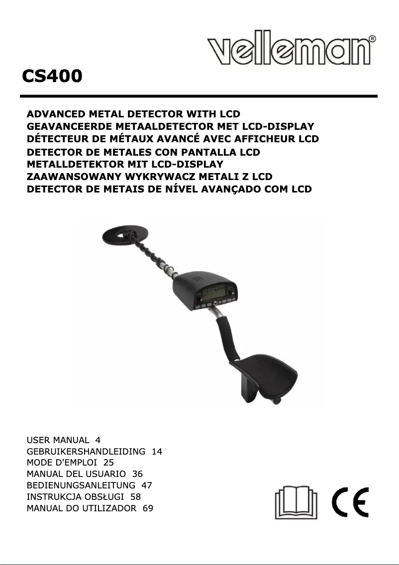 Page 1 de la notice Manuel utilisateur Velleman CS400