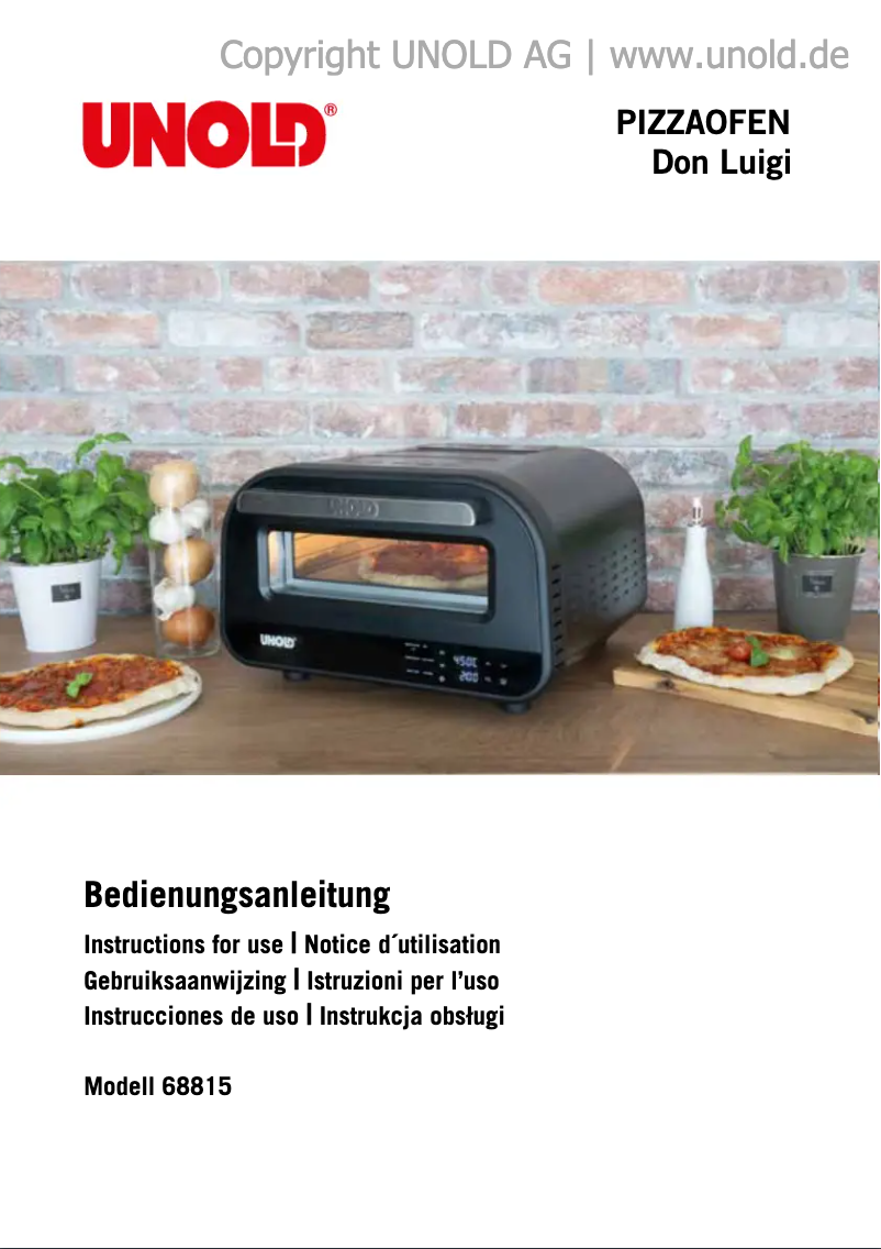 Page n°1 - Manuel utilisateur Unold LUIGI 68816