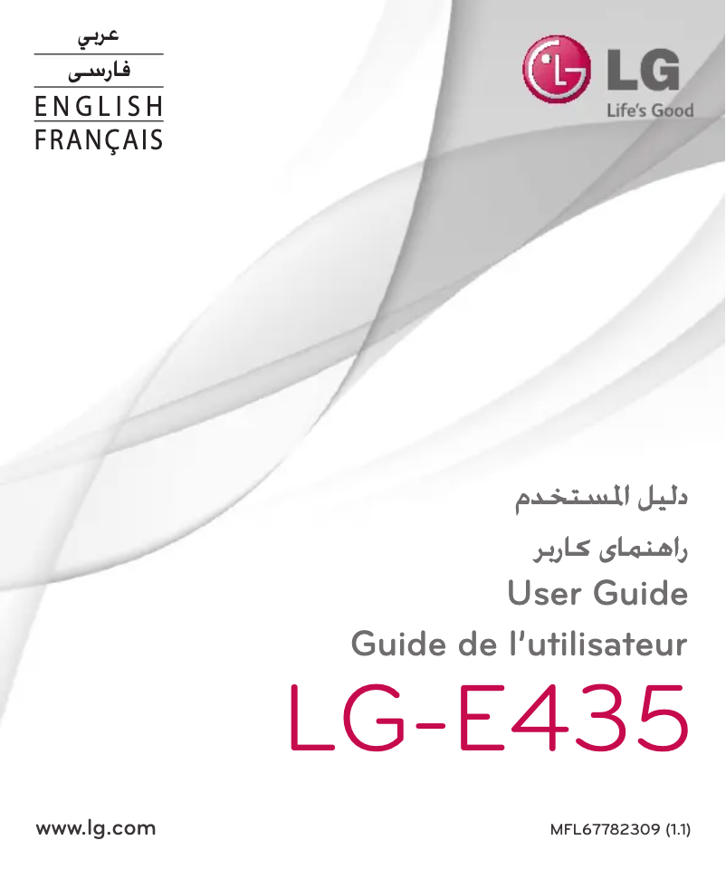 Page 1 de la notice Manuel utilisateur LG LG-E435