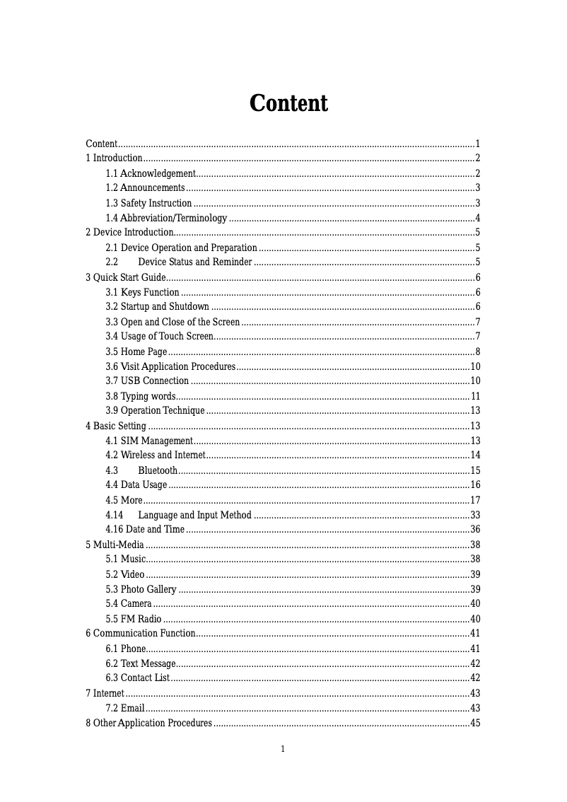 Image de la première page du manuel de l'appareil Qpad R704