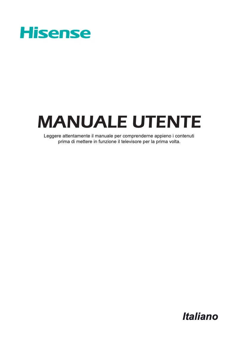 Page 1 de la notice Manuel utilisateur Hisense H55A6120