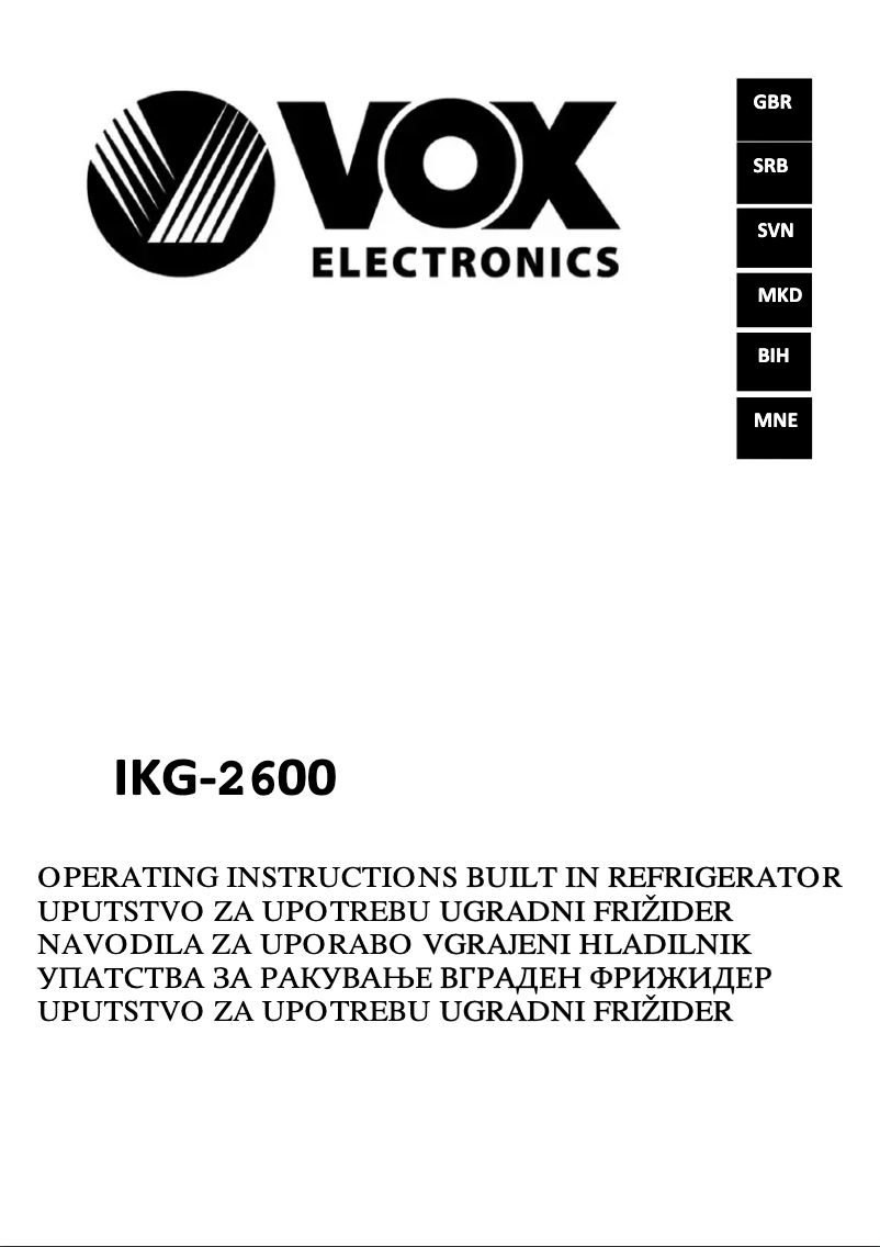 Imagen de la primera página del manual del dispositivo IKG2600