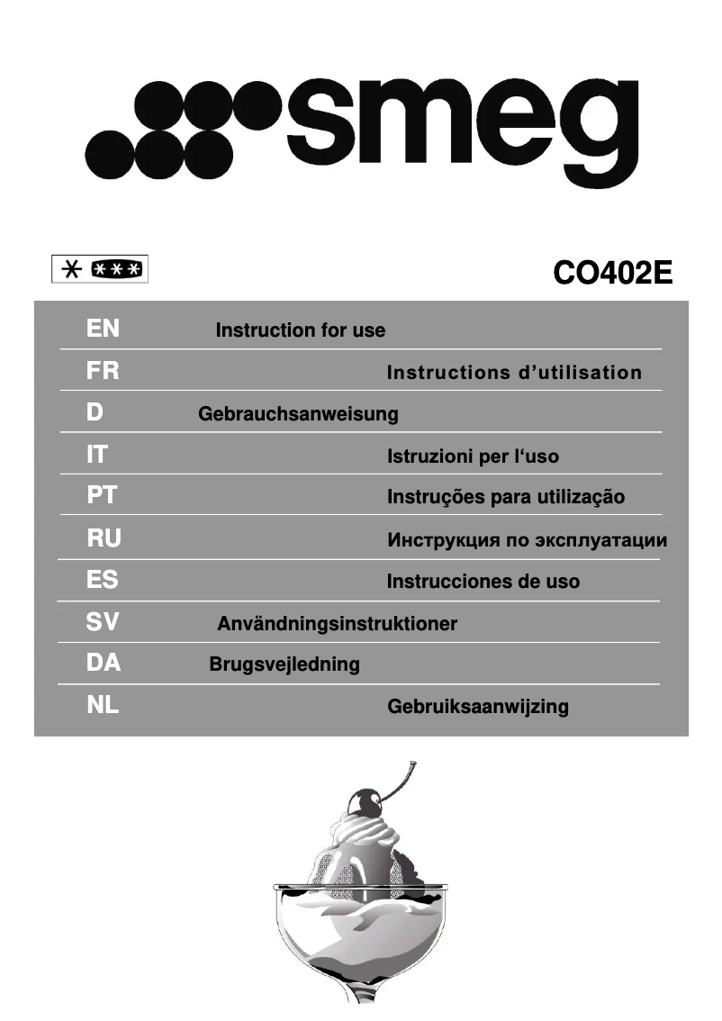 Image de la première page du manuel de l'appareil CO402E