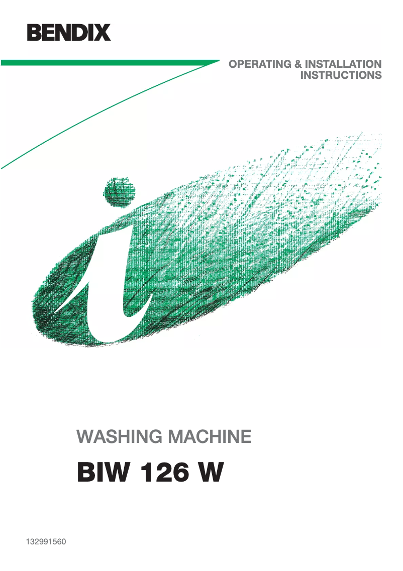 Page n°1 - Manuel utilisateur Bendix BIW 126 W