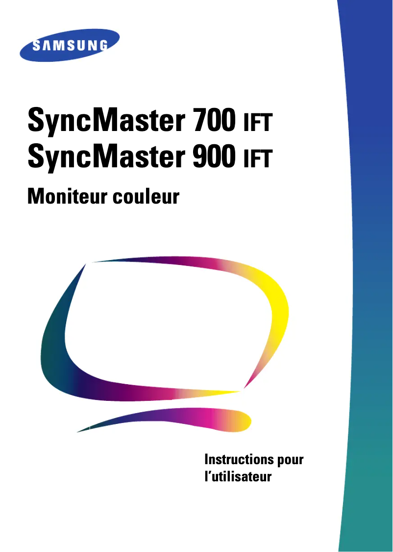 Page 1 de la notice Manuel utilisateur Samsung SyncMaster 900IFT