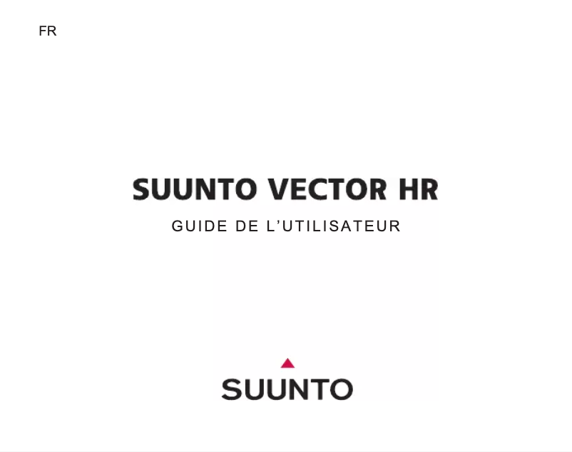 Page 1 de la notice Manuel utilisateur Suunto Vector HR