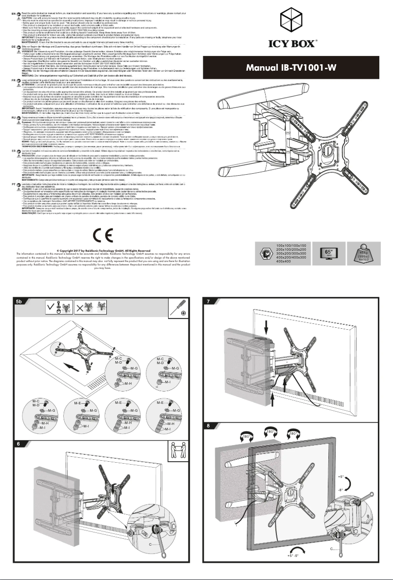 Page n°1 - Mode d'emploi Icy Box IB-TV1001-W