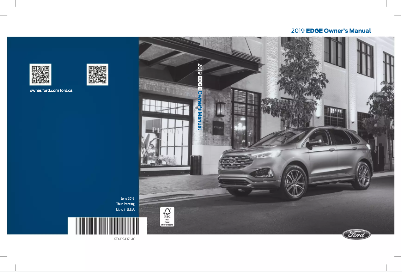 Page n°1 - Manuel utilisateur Ford Edge (2019)