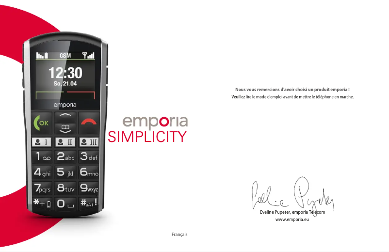 Image de la première page du manuel de l'appareil Simplicity