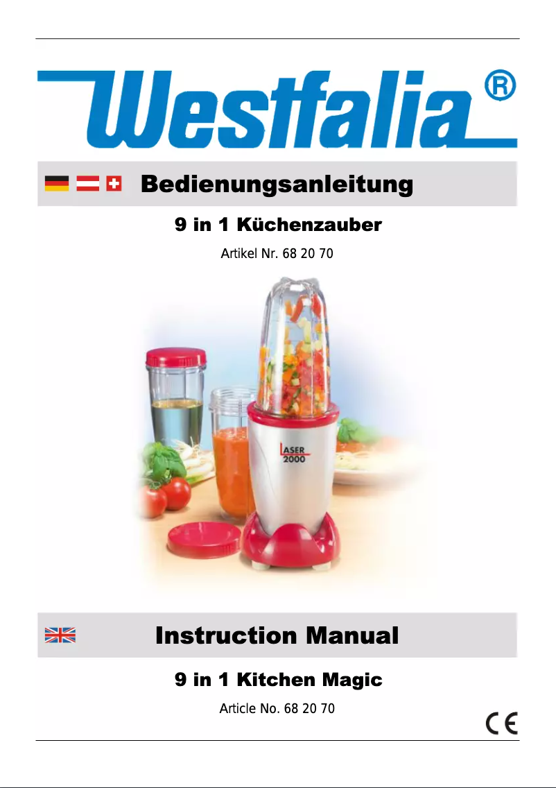 Page 1 of the manual User Manual Westfalia Laser 2000 682070