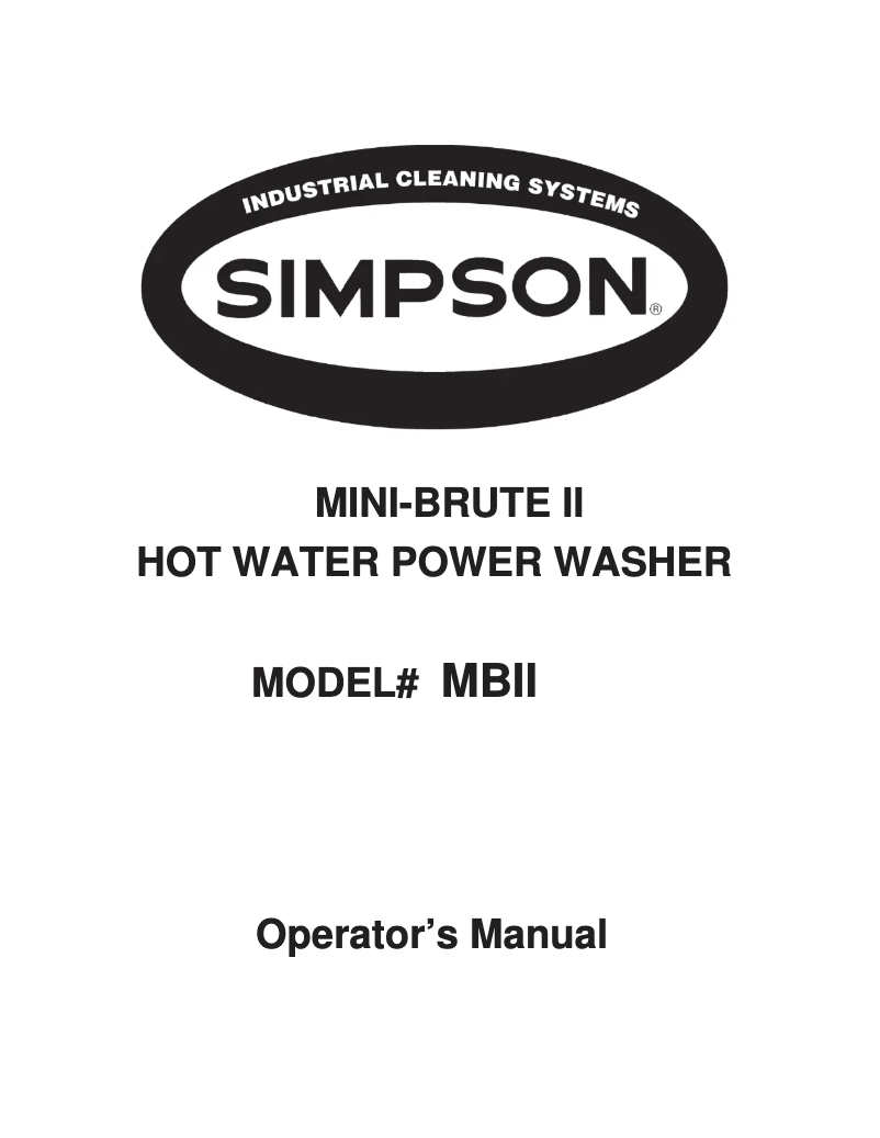 Página 1 del manual Manual de usuario Simpson Mini Brute MB1518