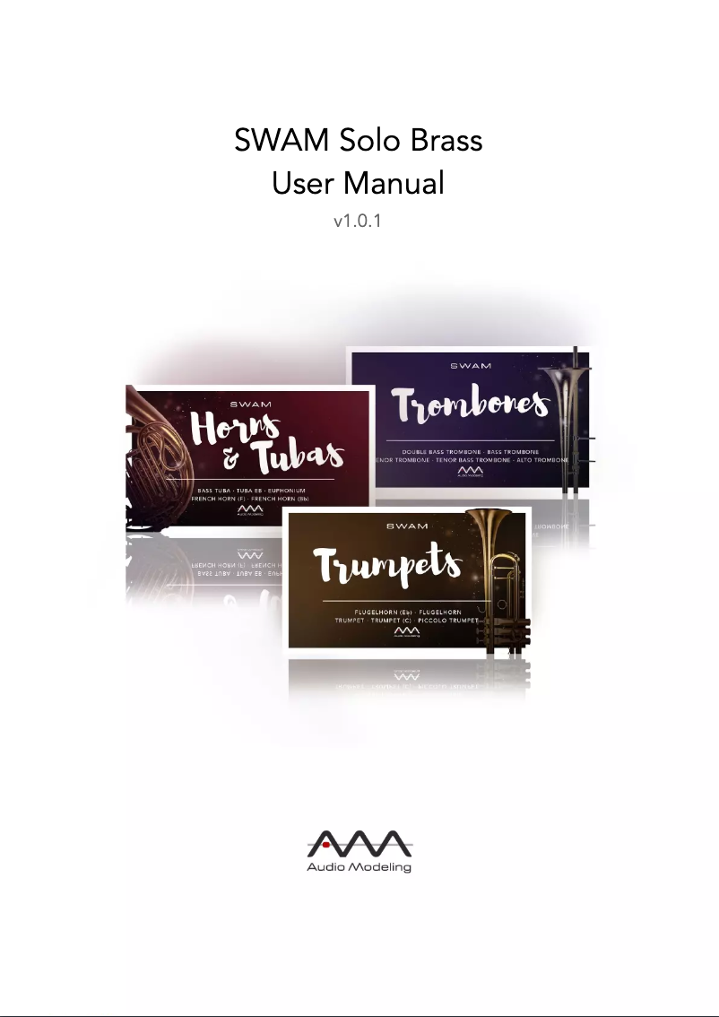 Page 1 de la notice Manuel utilisateur Audio Modeling SWAM Solo Brass