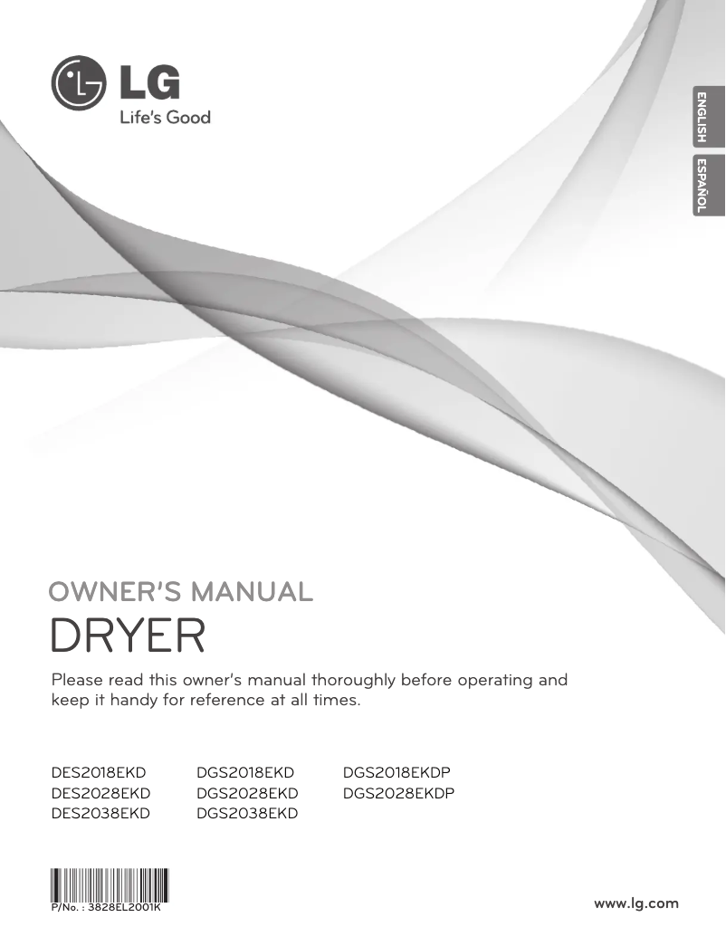 Page n°1 - Manuel utilisateur LG DGS2018EKD