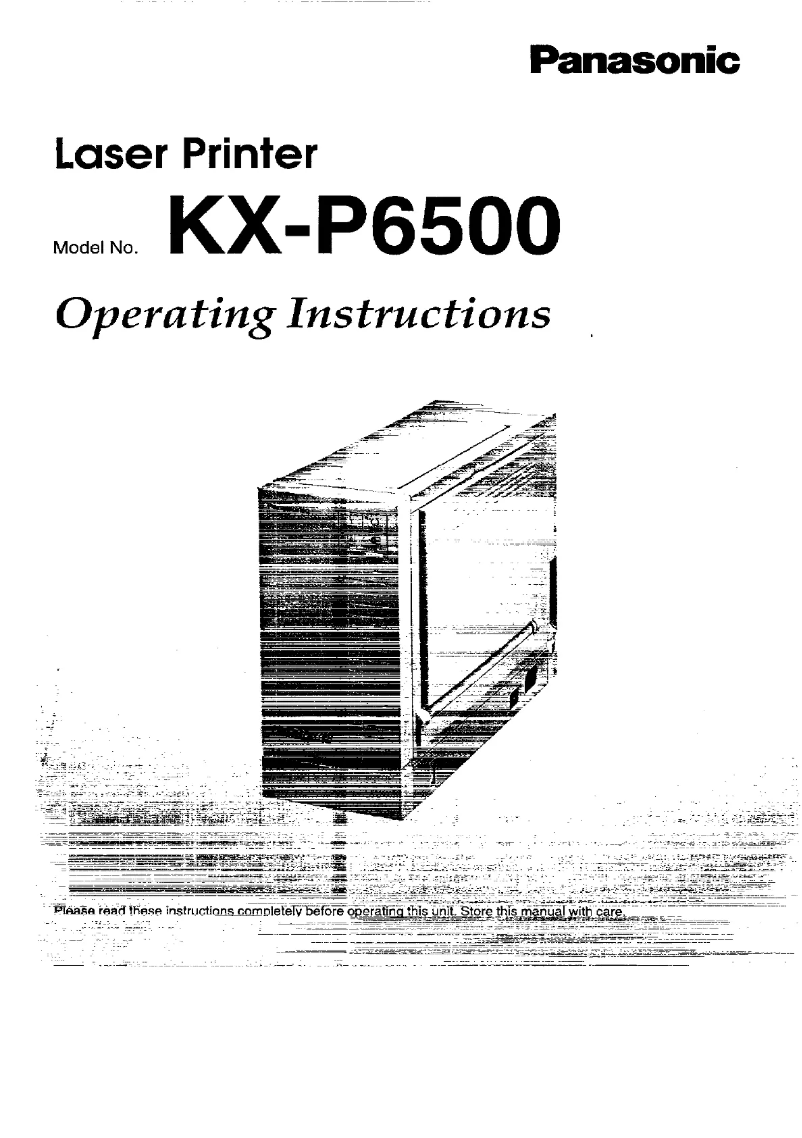 Imagen de la primera página del manual del dispositivo KX-P6500