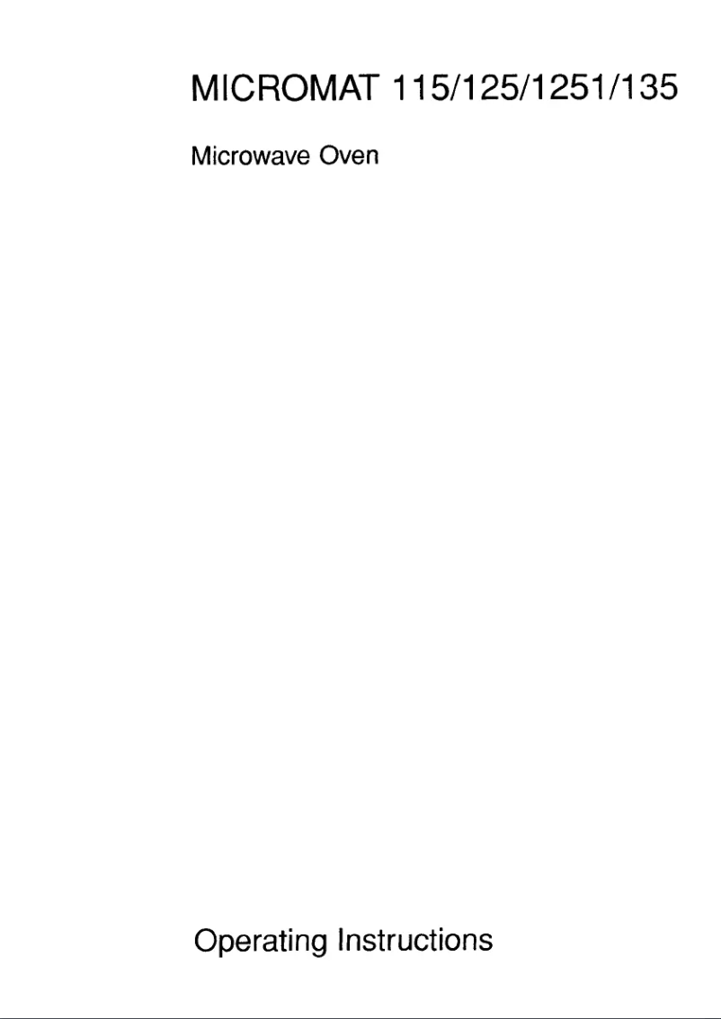 Imagen de la primera página del manual del dispositivo Micromat 1251