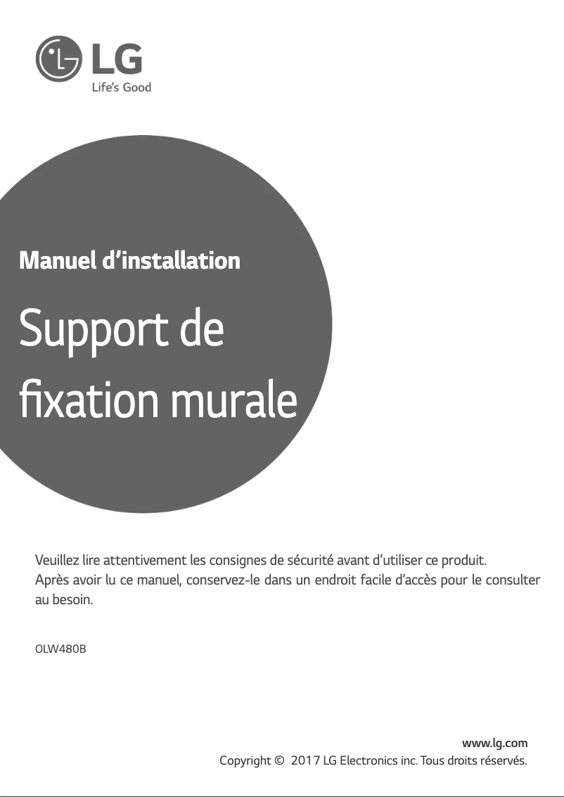 Image de la première page du manuel de l'appareil OLW480B