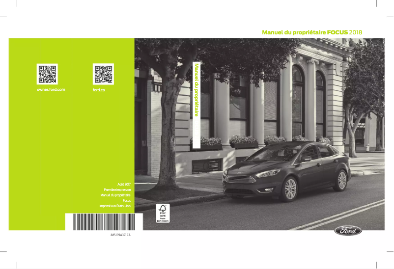 Page 1 de la notice Manuel utilisateur Ford Focus (2018)