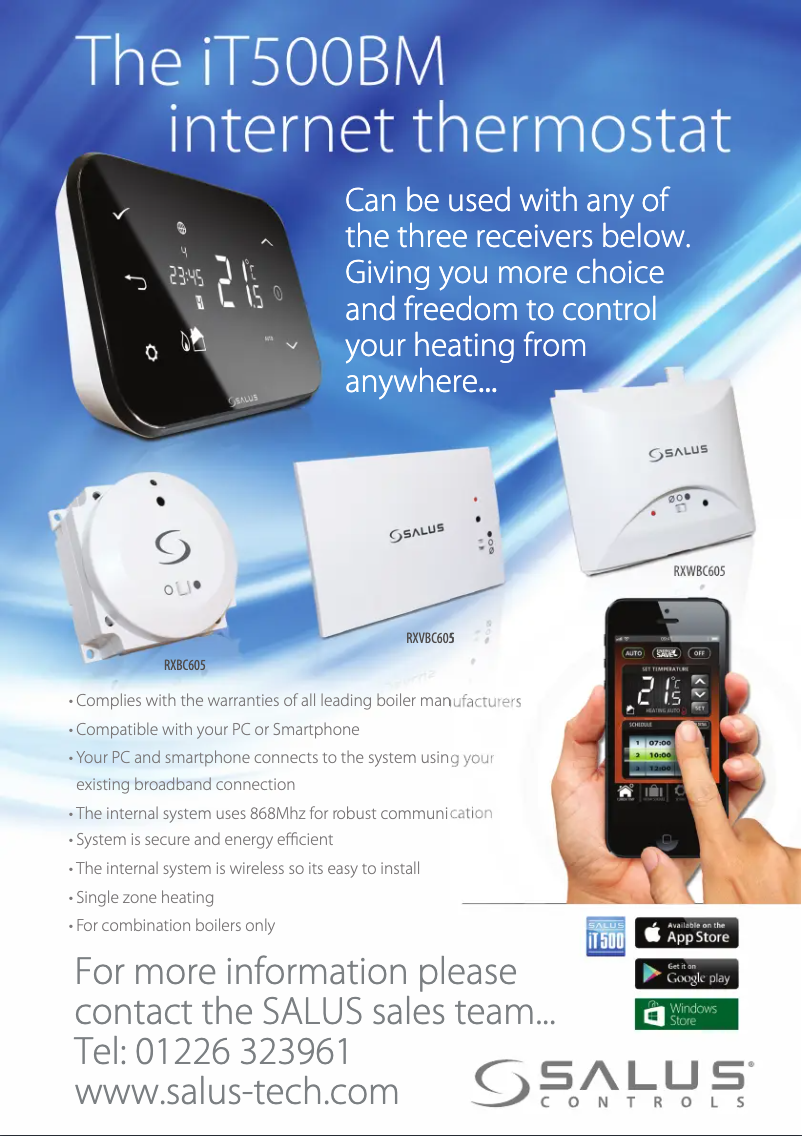 Page 1 de la notice Fiche technique Salus IT500BM