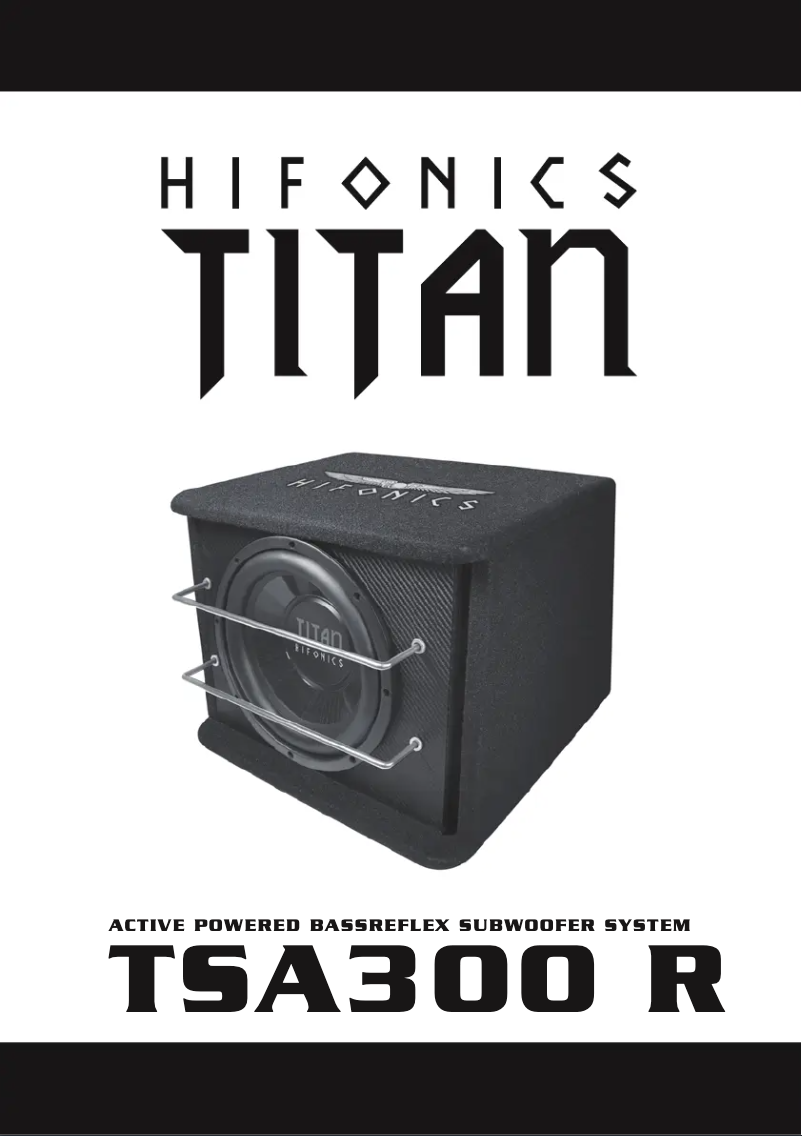 Page 1 de la notice Manuel utilisateur Hifonics Titan TSA300R