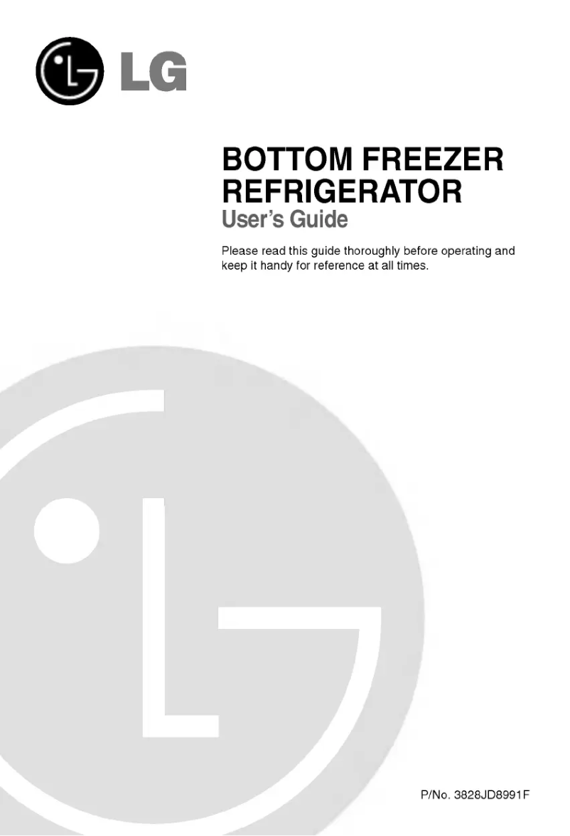 Page 1 de la notice Manuel utilisateur LG GR-B258JTC