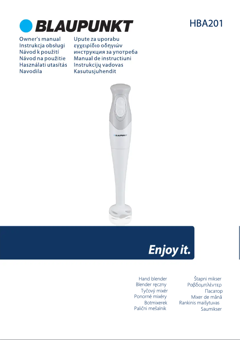 Page 1 de la notice Manuel utilisateur Blaupunkt HBA201