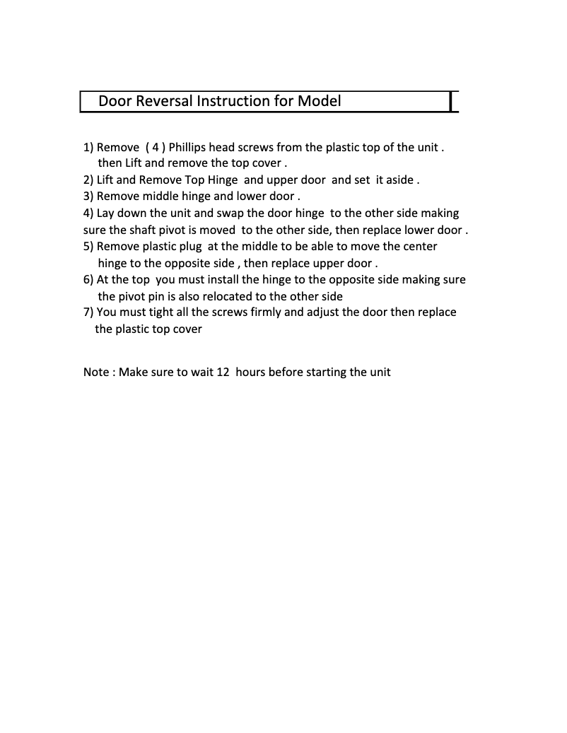 Page n°1 - Guide d'installation Avanti RA7316