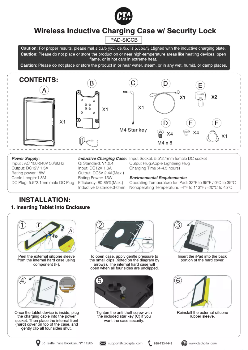 Page n°1 - Manuel utilisateur CTA Digital PAD-SICCB