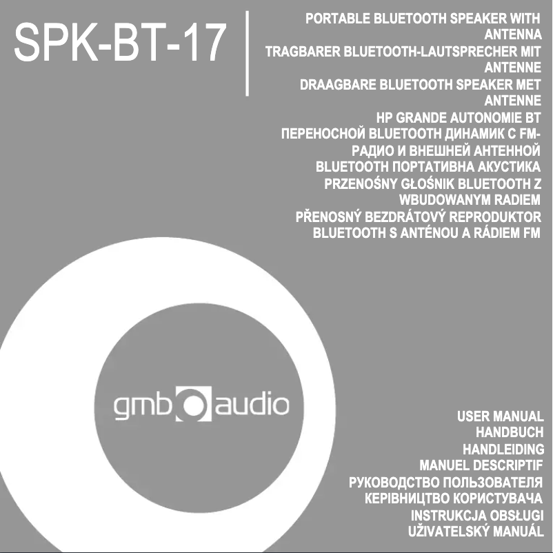 Page n°1 - Manuel utilisateur Gembird SPK-BT-17-CM