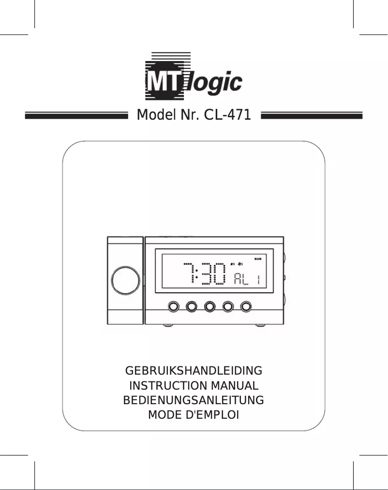 Page n°1 - Manuel utilisateur MT Logic CL-471MT