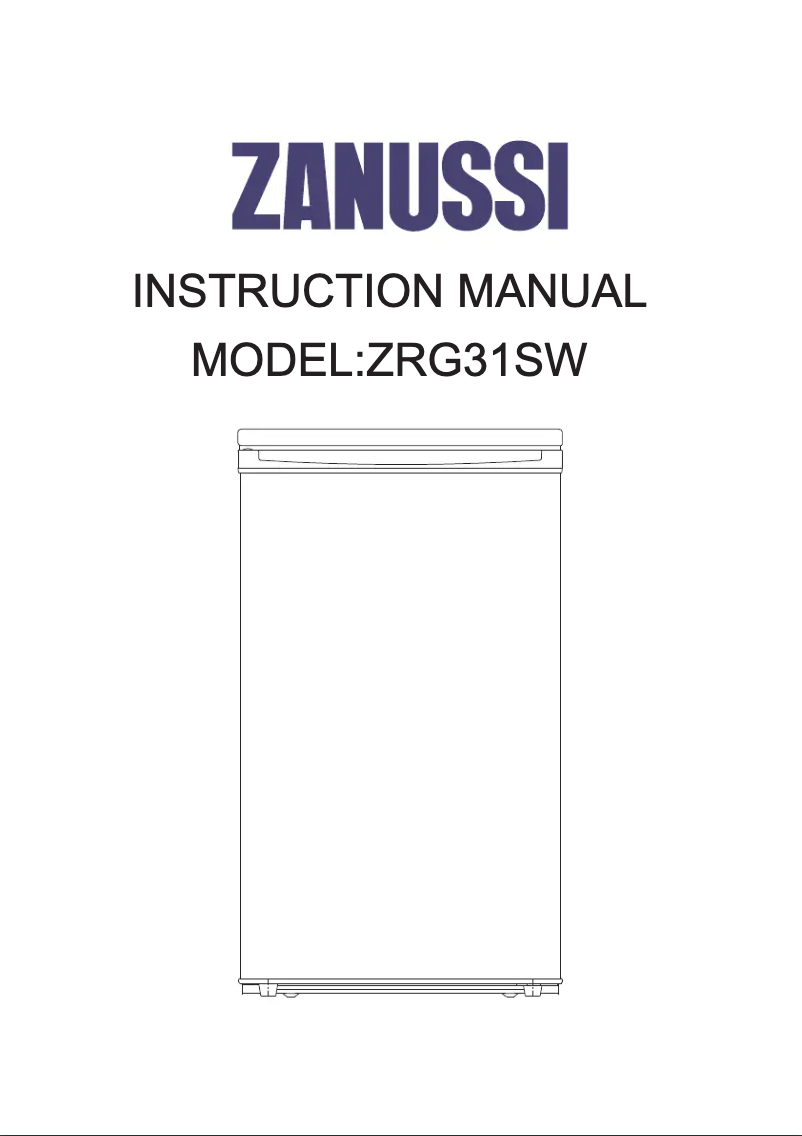 Page n°1 - Manuel utilisateur Zanussi ZRG 31 SW