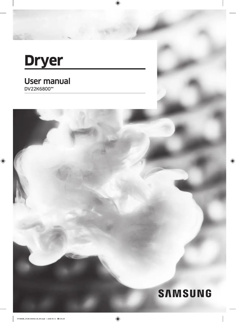 Image de la première page du manuel de l'appareil DV22K6800EW