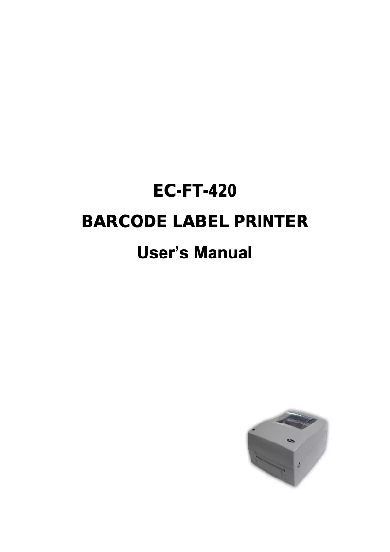 Image de la première page du manuel de l'appareil EC-FT-420