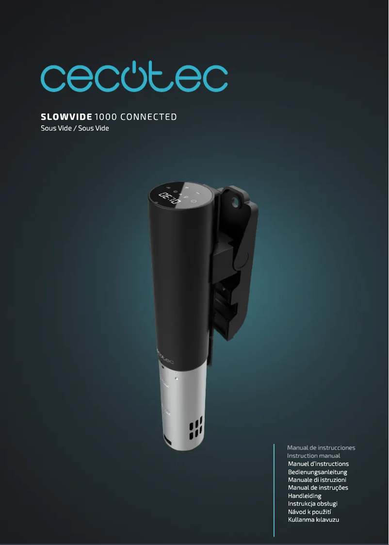 Image de la première page du manuel de l'appareil SlowVide 1000 Connected