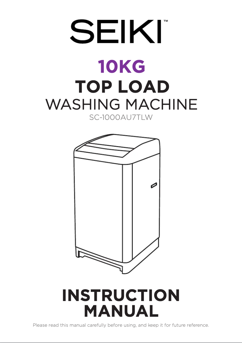 Image de la première page du manuel de l'appareil SC-1000AU7TL