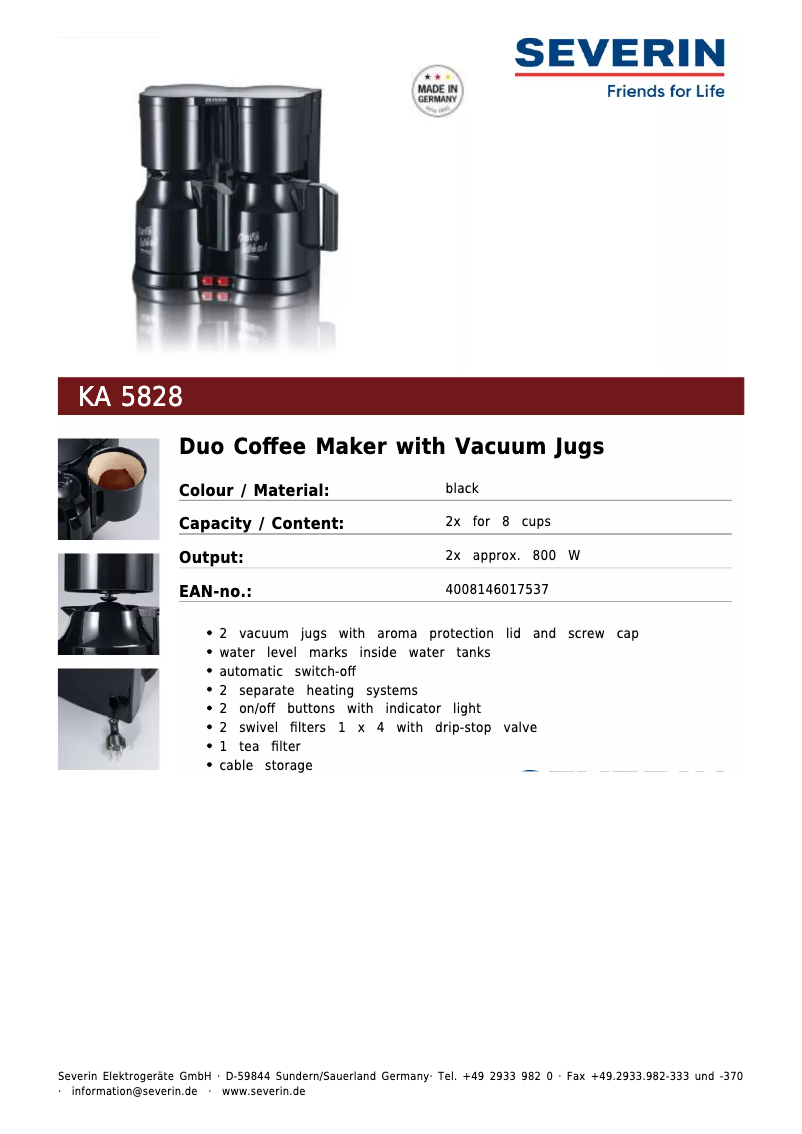 Image de la première page du manuel de l'appareil KA 5828