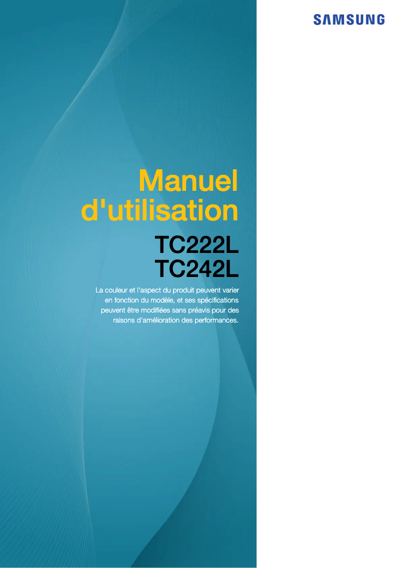 Image de la première page du manuel de l'appareil TC222L