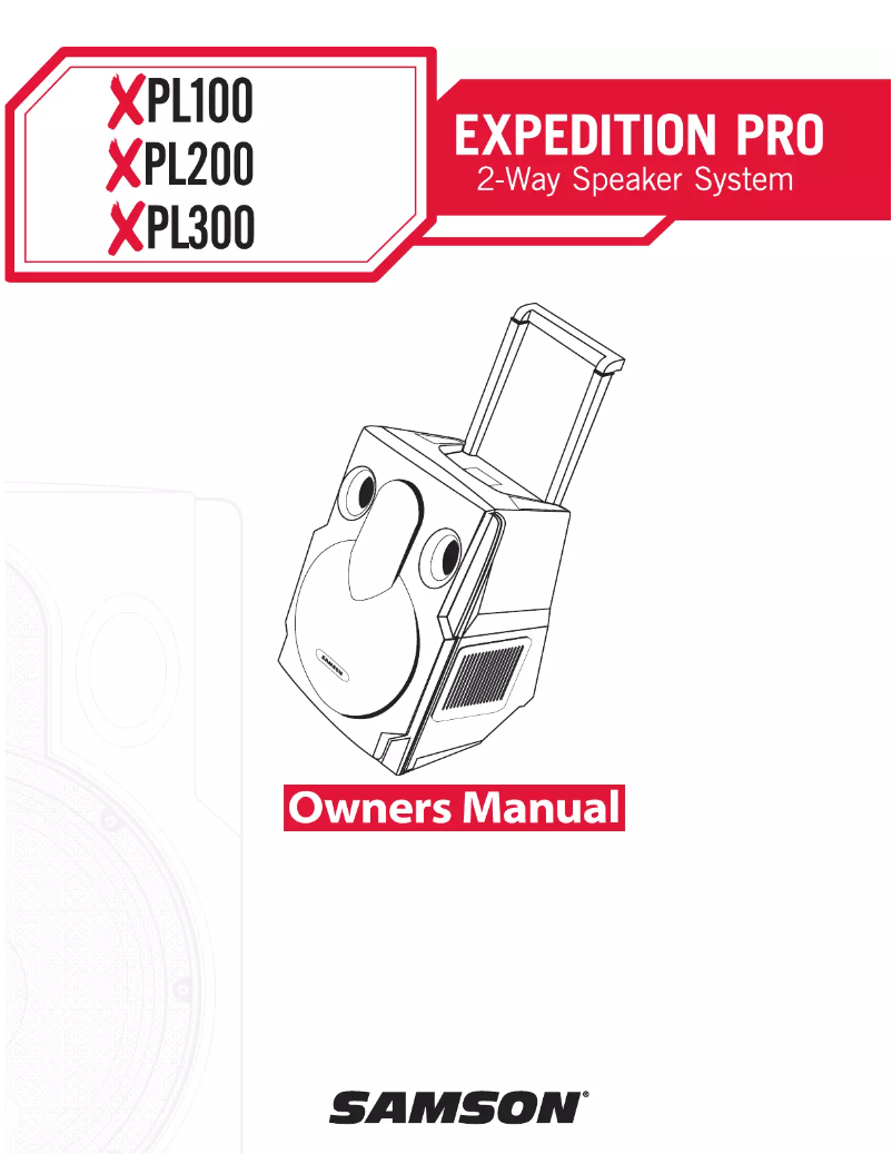 Page n°1 - Manuel utilisateur Samson XPL200