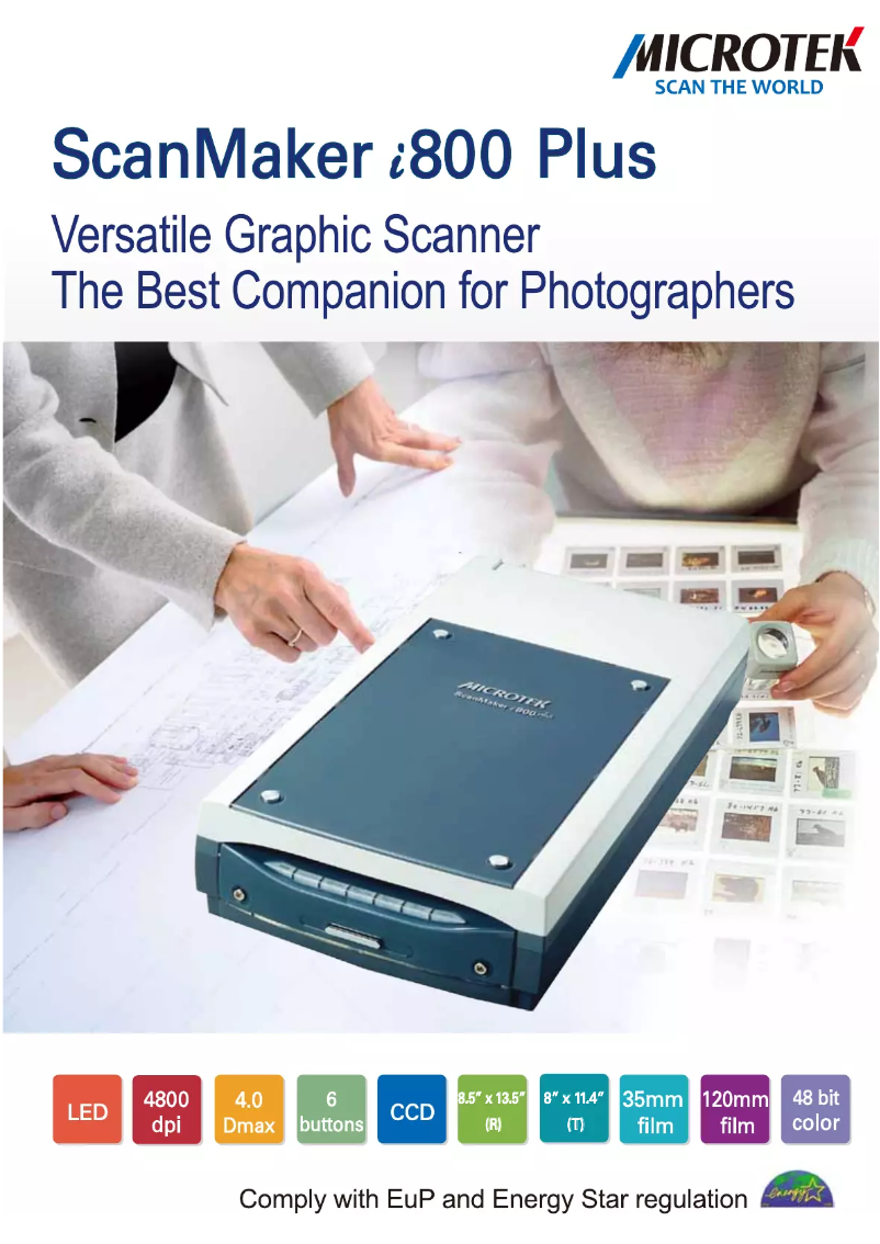 Page n°1 - Manuel utilisateur Microtek Scanmaker i800