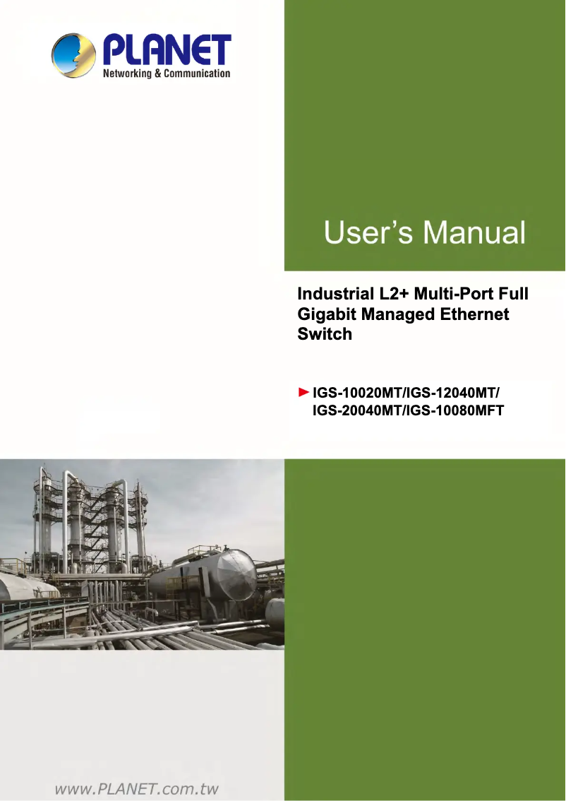 Page 1 de la notice Manuel utilisateur Planet IGS-12040MT