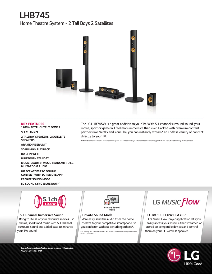 Image de la première page du manuel de l'appareil LHB745