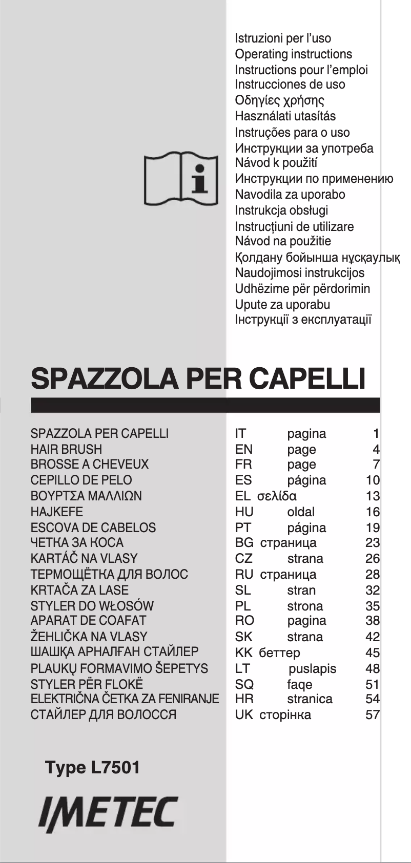 Imagen de la primera página del manual del dispositivo BHS2 100