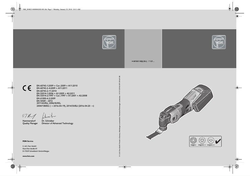 Image de la première page du manuel de l'appareil AFSC 18 QCSL