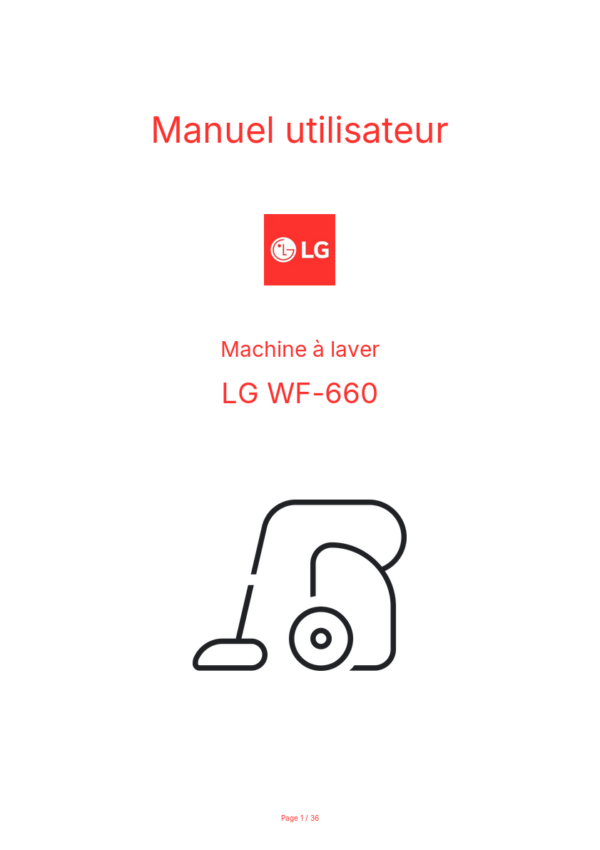 Image de la première page du manuel de l'appareil WF-660