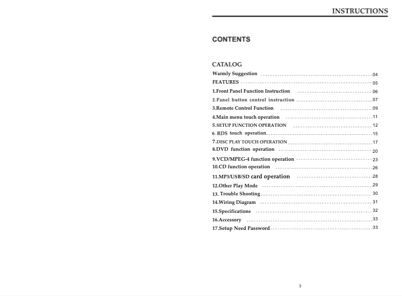 Image de la première page du manuel de l'appareil BV9555