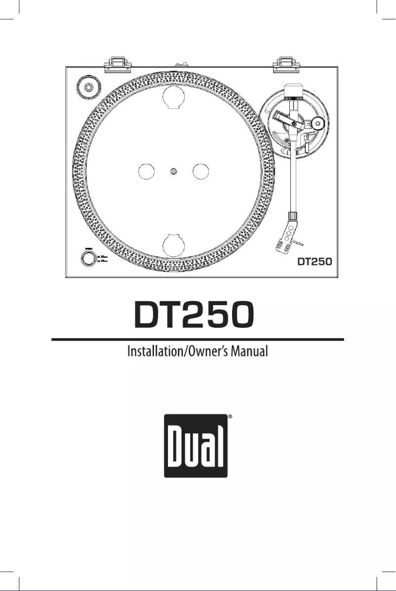 Page 1 de la notice Manuel utilisateur Dual DT250